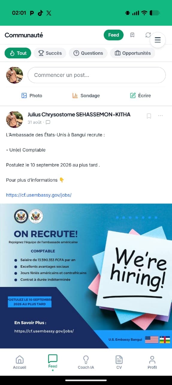 Amal AI community feed — Communauté