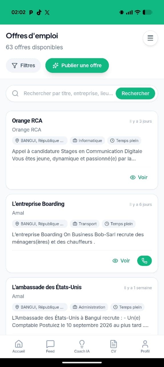 Amal AI job listings — Offres d'emploi