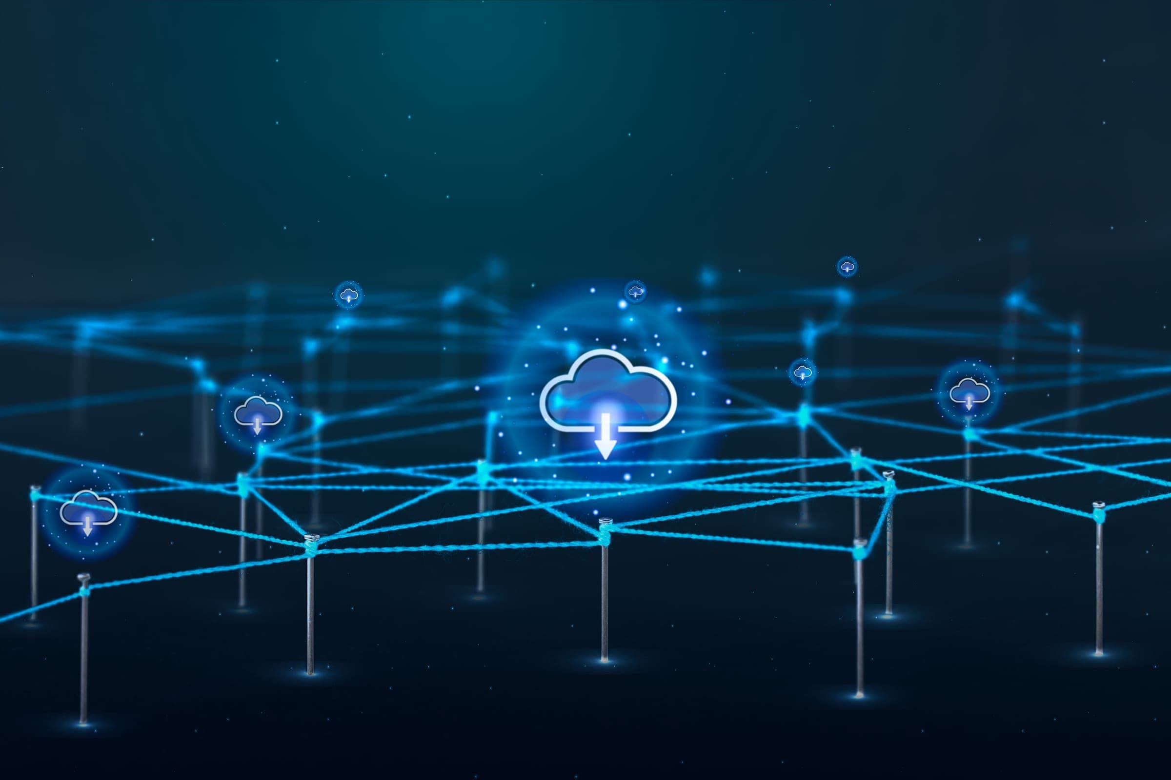 Abstract cloud and network graphic.